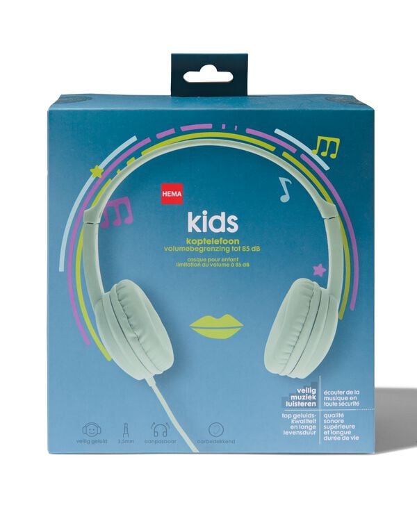 casque enfant avec limitation du volume menthe - 39620038 - HEMA
