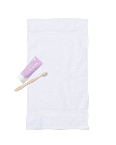 serviettes de bain - qualit&eacute; &eacute;paisse blanc petite serviette - 5202600 - HEMA