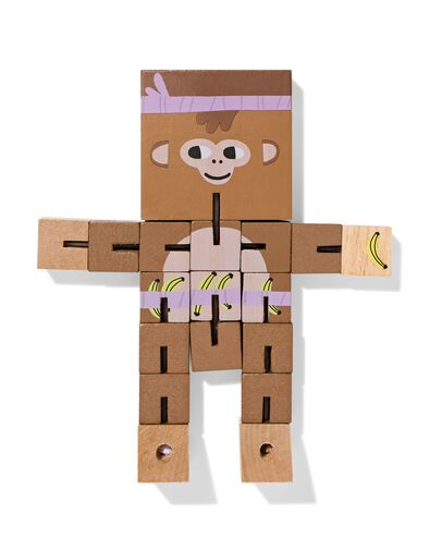 poup&eacute;e puzzle 14x2x28,5cm bois - 15100486 - HEMA
