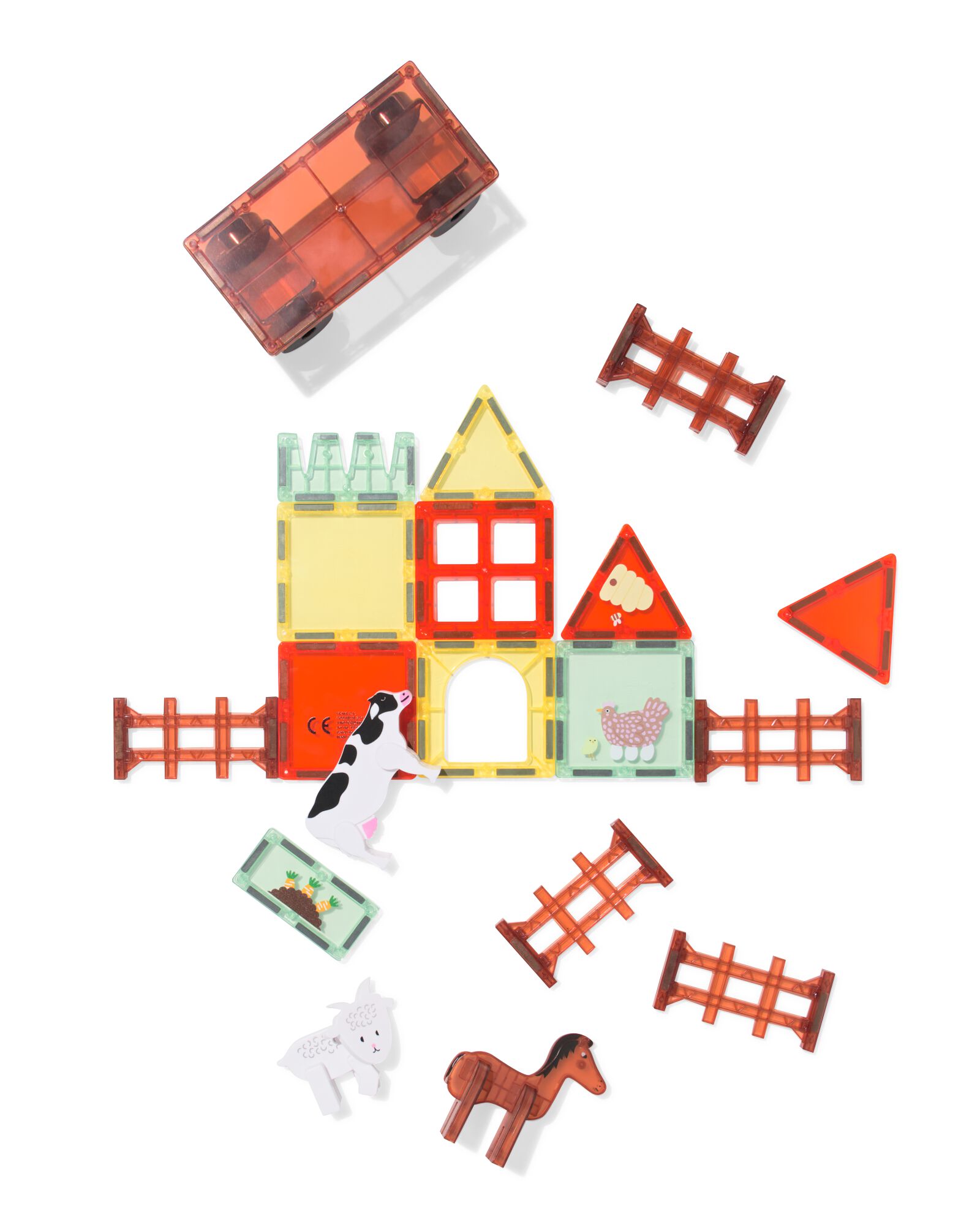 magnetische bouwtegels boerderij 20-delig - 15100308 - HEMA