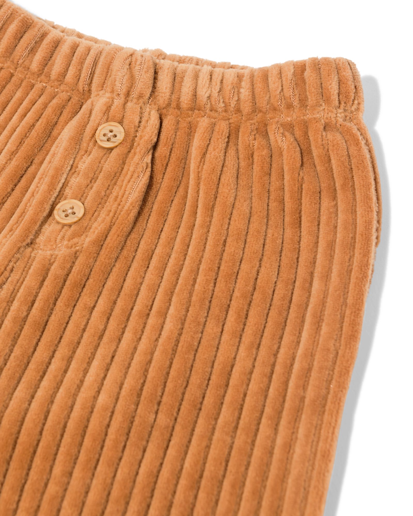 newborn broek rib velours bruin bruin - 33425420BROWN - HEMA
