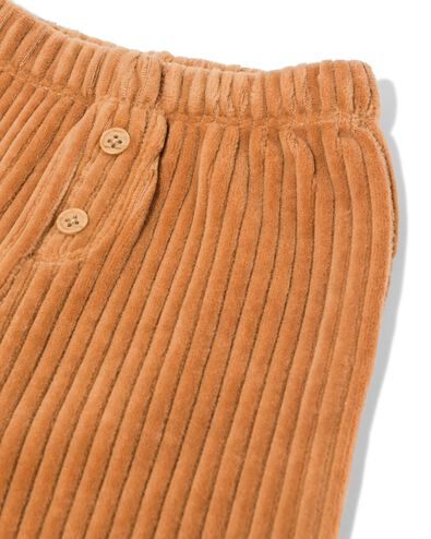 newborn broek rib velours bruin bruin - 33425420BROWN - HEMA