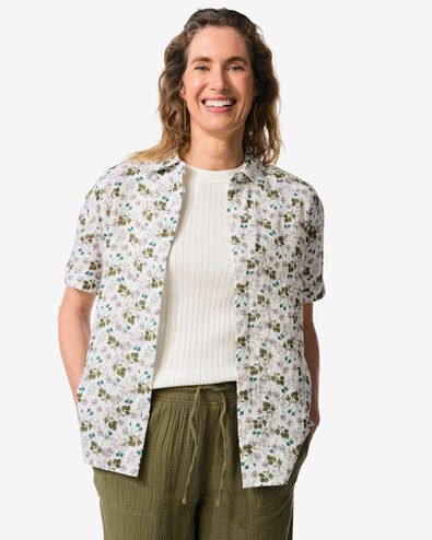 damesblouse Kai mousseline bloemen  multi multi - 36303560MULTI - HEMA