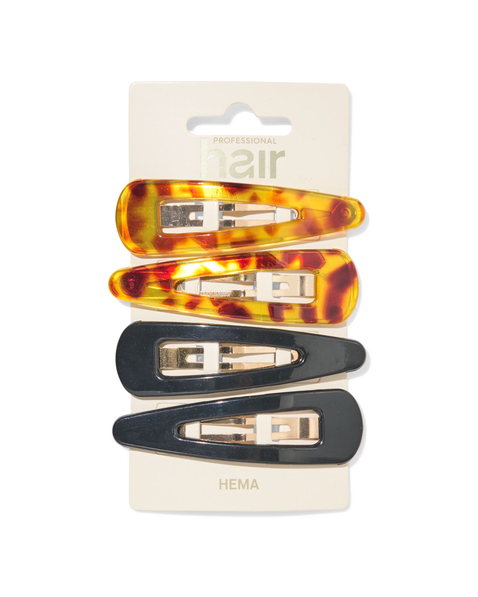 Haarspange 2,5 cm, Schildpatt, schwarz &ndash; 4 St&uuml;ck - 11800233 - HEMA