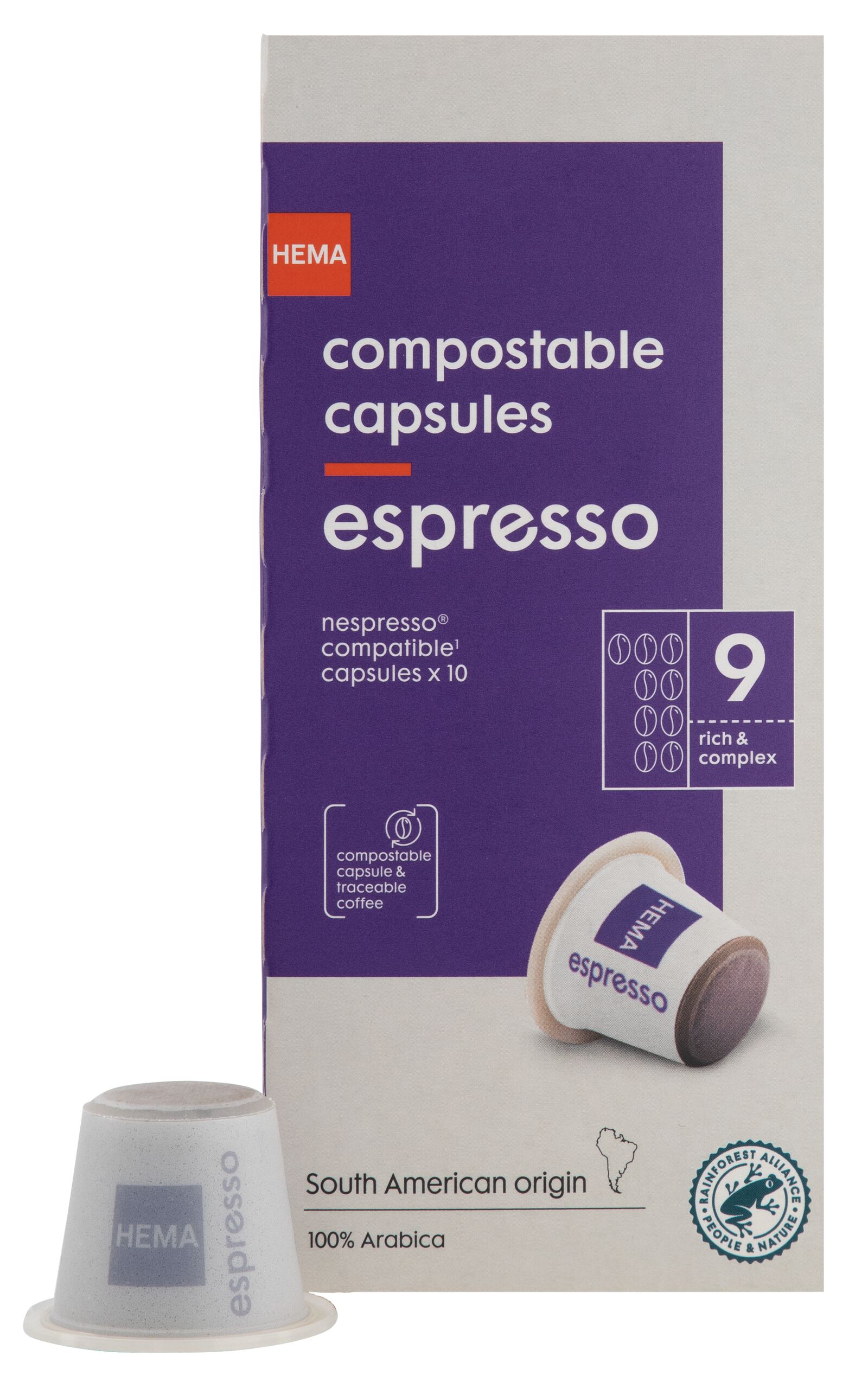 koffiecups espresso - 10 stuks - 17180022 - HEMA