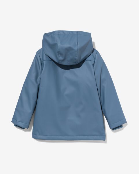 manteau enfant avec revêtement en caoutchouc et capuche blauw 110/116 - 30853149 - HEMA
