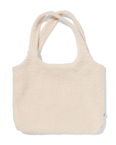 sac à bandoulière 50x37 cm teddy crème  - 61100251 - HEMA