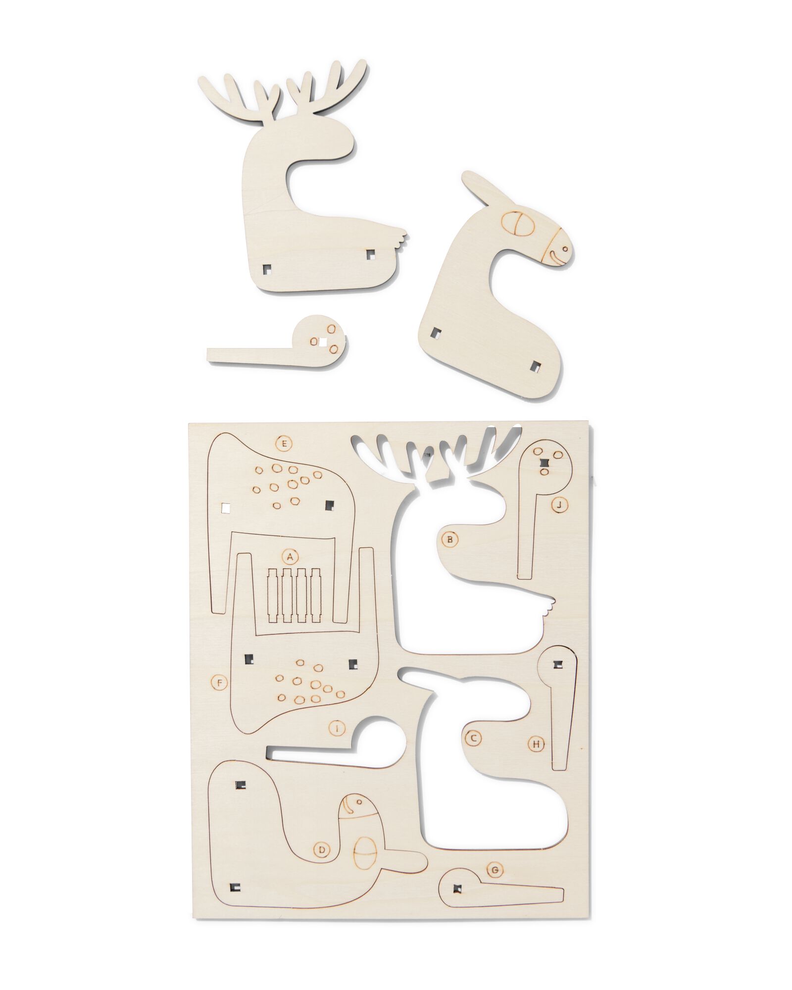 plaque de construction en bois 3D c&oelig;ur - 15900370 - HEMA