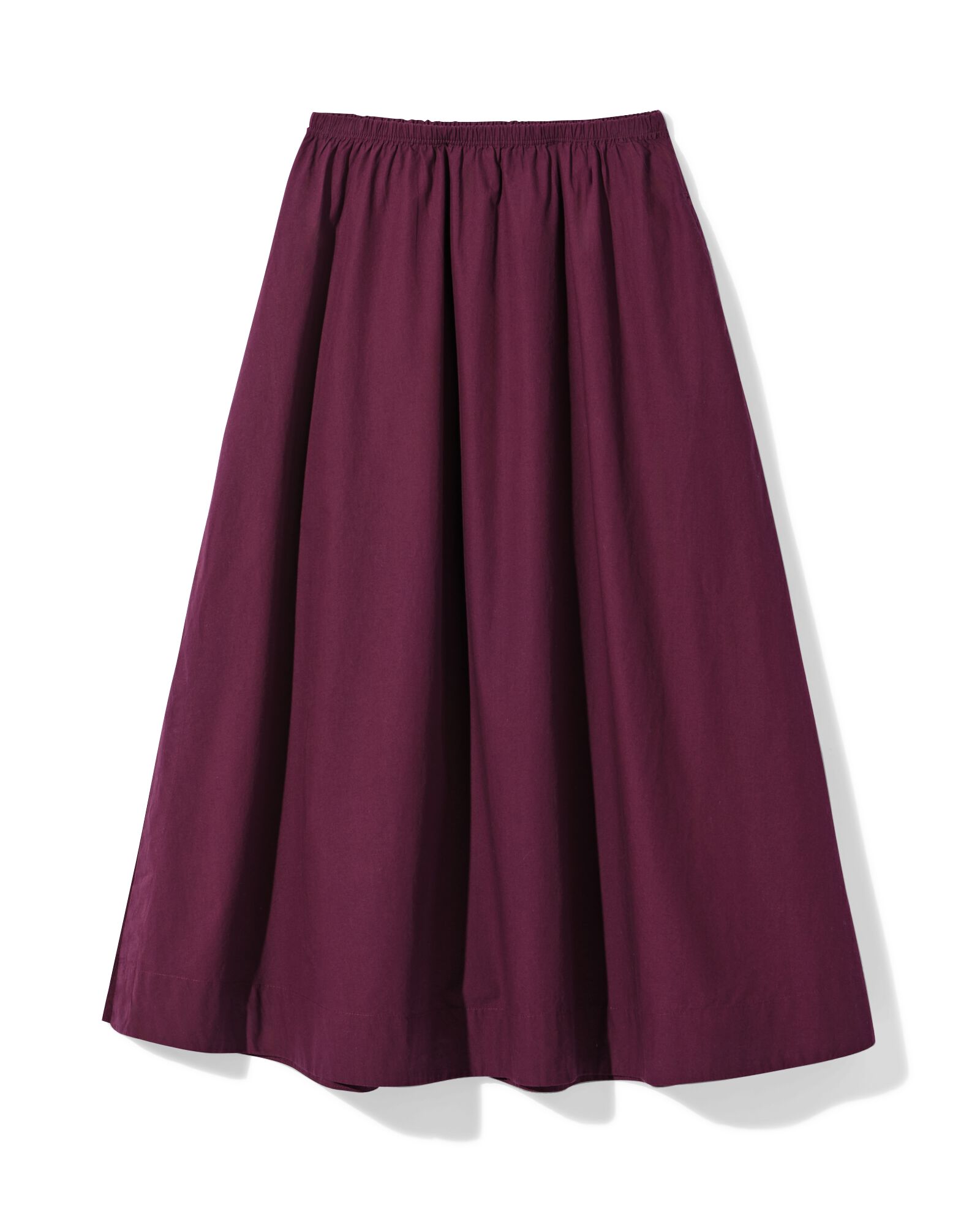 jupe trap&egrave;ze femme Daisy popeline bordeaux bordeaux - 36207820BURGUNDYRED - HEMA