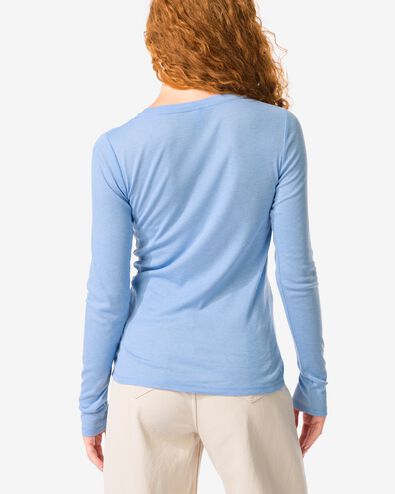 dames T-shirt Lora blauw blauw - 36204610BLUE - HEMA