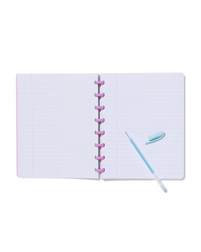 cahier &agrave; anneaux A5 lign&eacute; lilas - 14150120 - HEMA