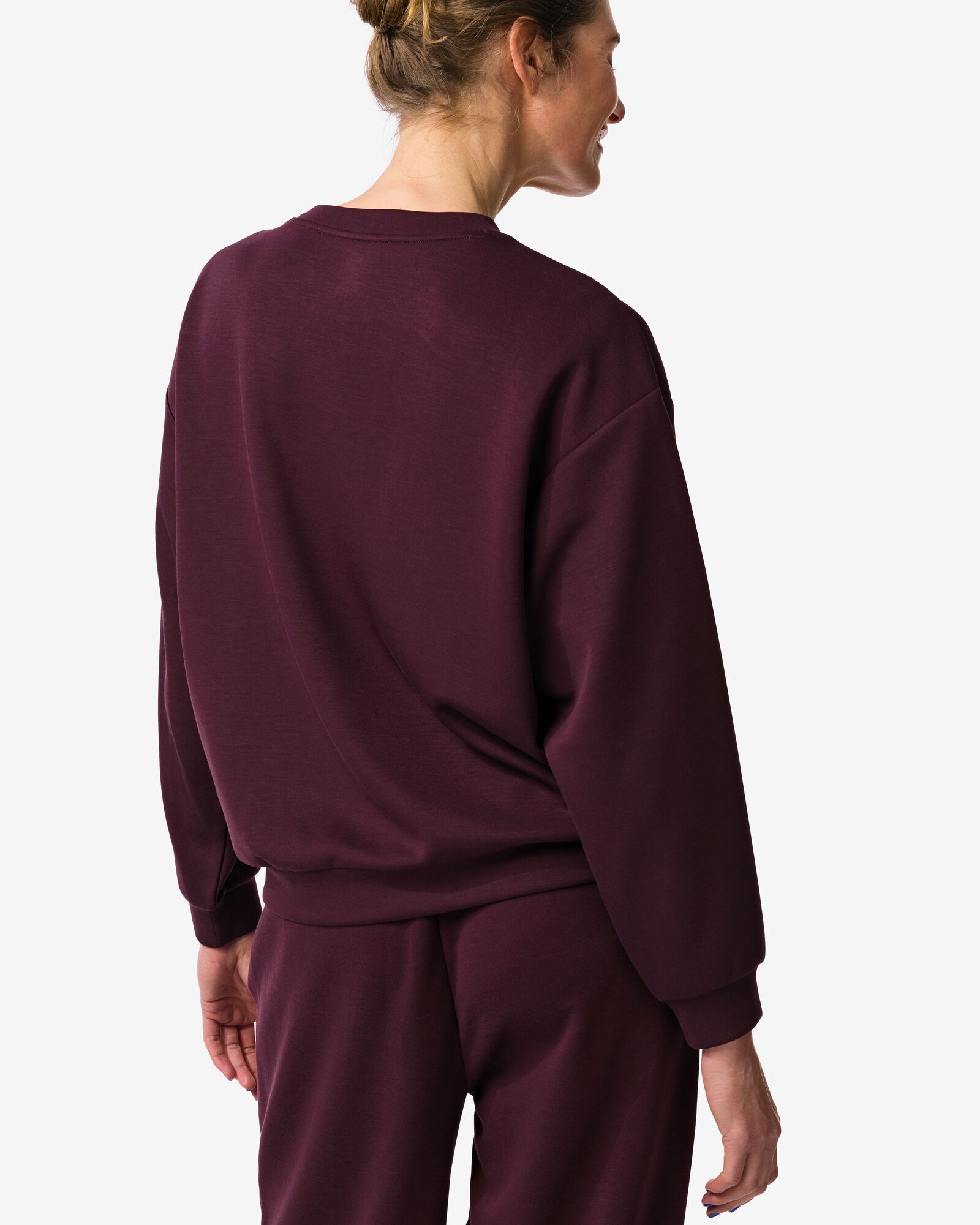pull femme lounge bordeaux bordeaux - 36000446BURGUNDYRED - HEMA