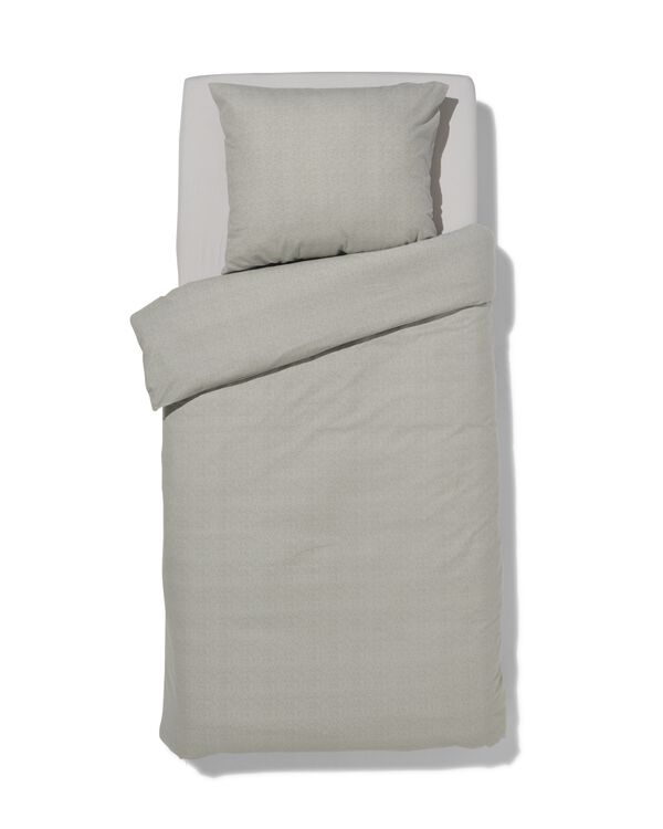 housse de couette flanelle 140x200/220 melange grey - 5790302 - HEMA