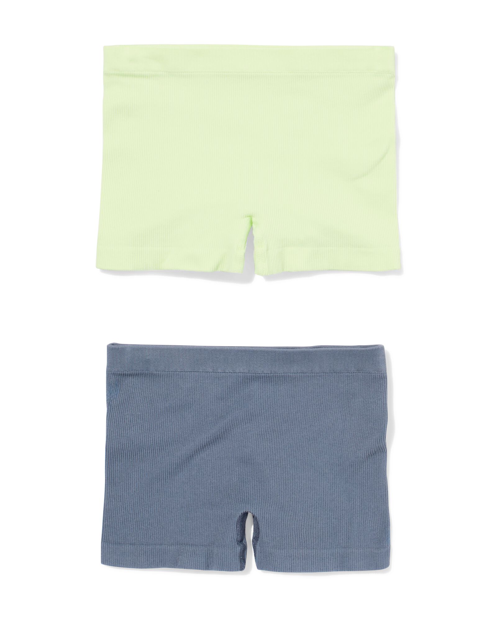 kinderboxers naadloos rib - 2 stuks lime lime - 19317370LIME - HEMA
