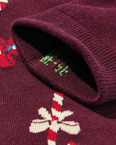 chaussettes femme sucre d'orge bordeaux - 4266580BURGUNDYRED - HEMA