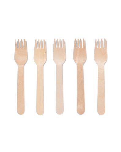10 fourchettes jetables en bois - 14200500 - HEMA