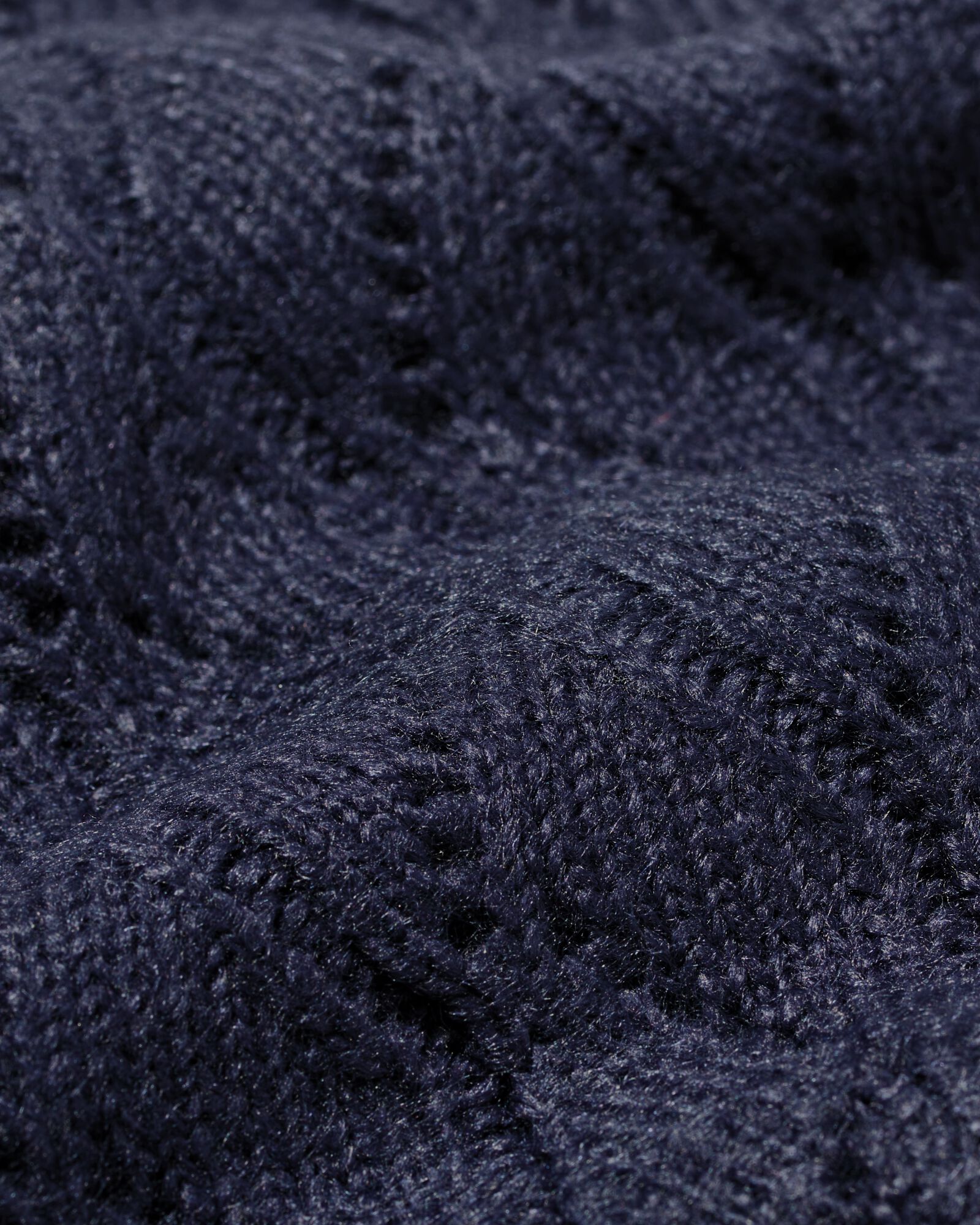 damesvest Golda ajour donkerblauw donkerblauw - 36205780DARKBLUE - HEMA