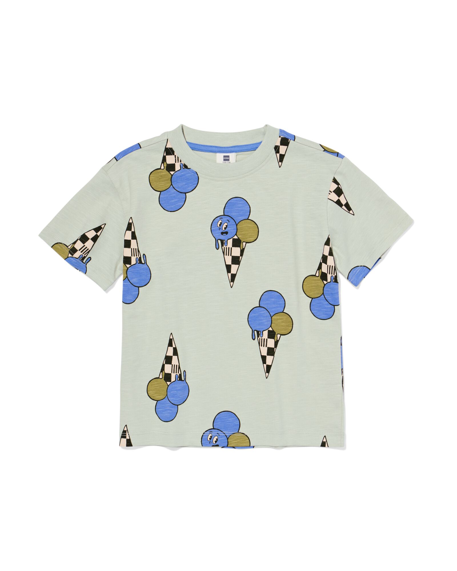 kinder T-shirt ijsjes lichtblauw lichtblauw - 30712905LIGHTBLUE - HEMA