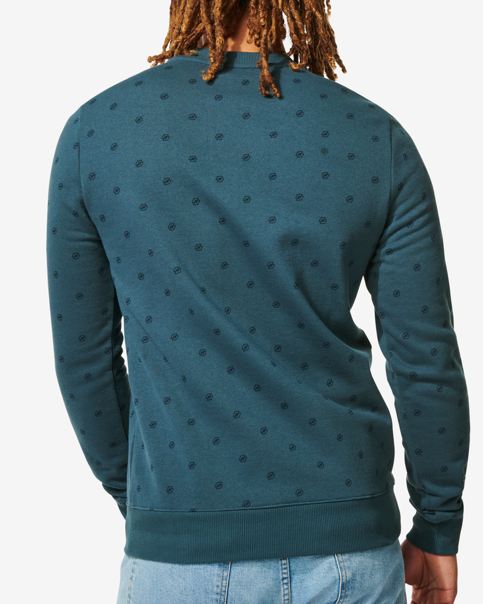 heren sweater grafisch blauw blauw - 1000029208 - HEMA