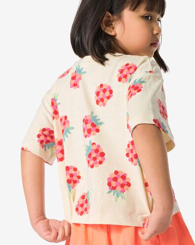 Kinder-T-Shirt aus Jersey mit Himbeere ecru - 30858103ECRU - HEMA