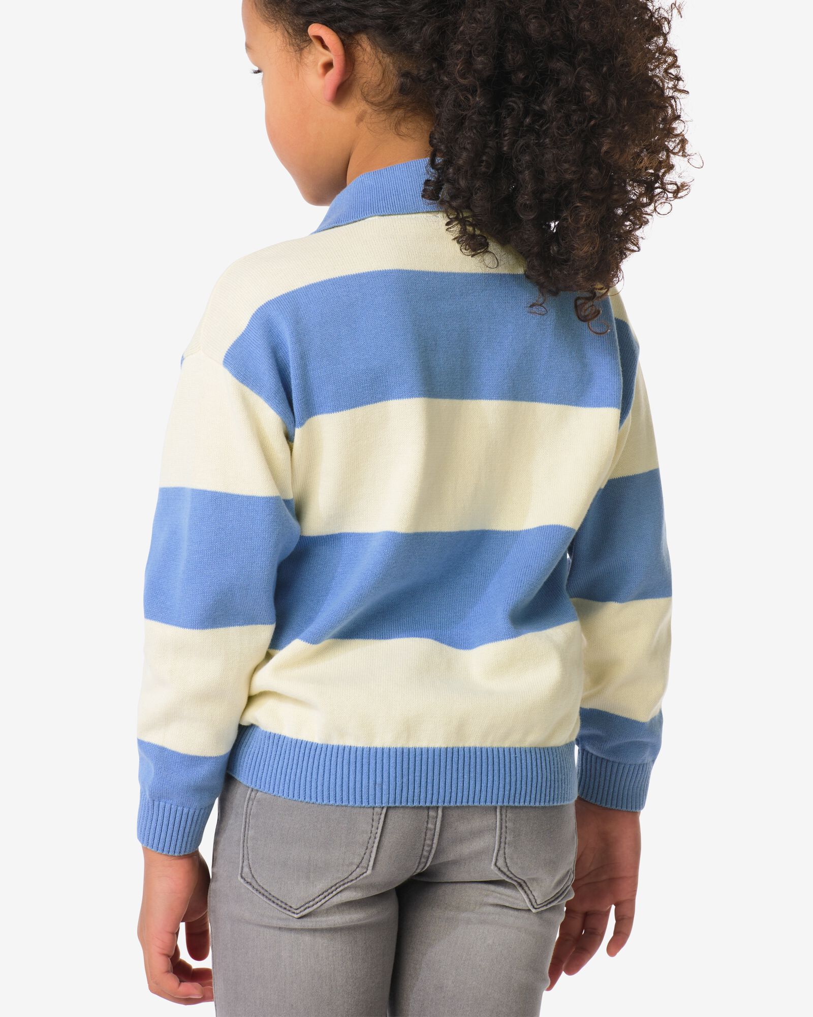 pull enfant en maille fine rayures  bleu bleu - 30710701BLUE - HEMA