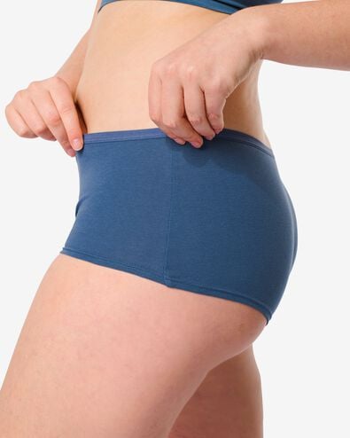2er-Pack Damen-Shortys, Baumwolle/Elasthan blau blau - 1000030354 - HEMA