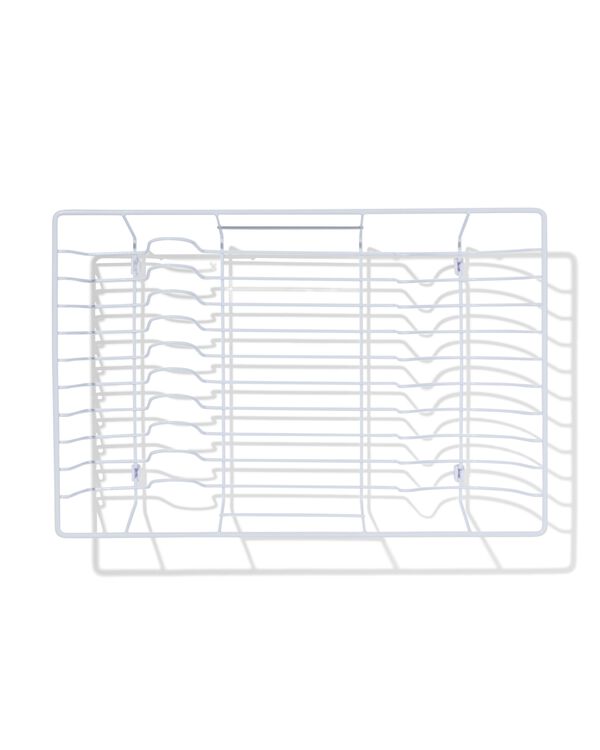 afdruiprek 30x45x10.5cm metaal wit - 20500193 - HEMA