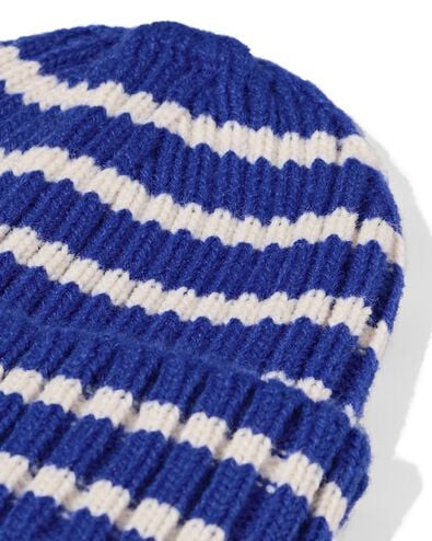bonnet nervur&eacute; &agrave; rayures bleu bleu - 33200355BLUE - HEMA