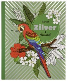 zilver kleurboek - tropical - 60270006 - HEMA