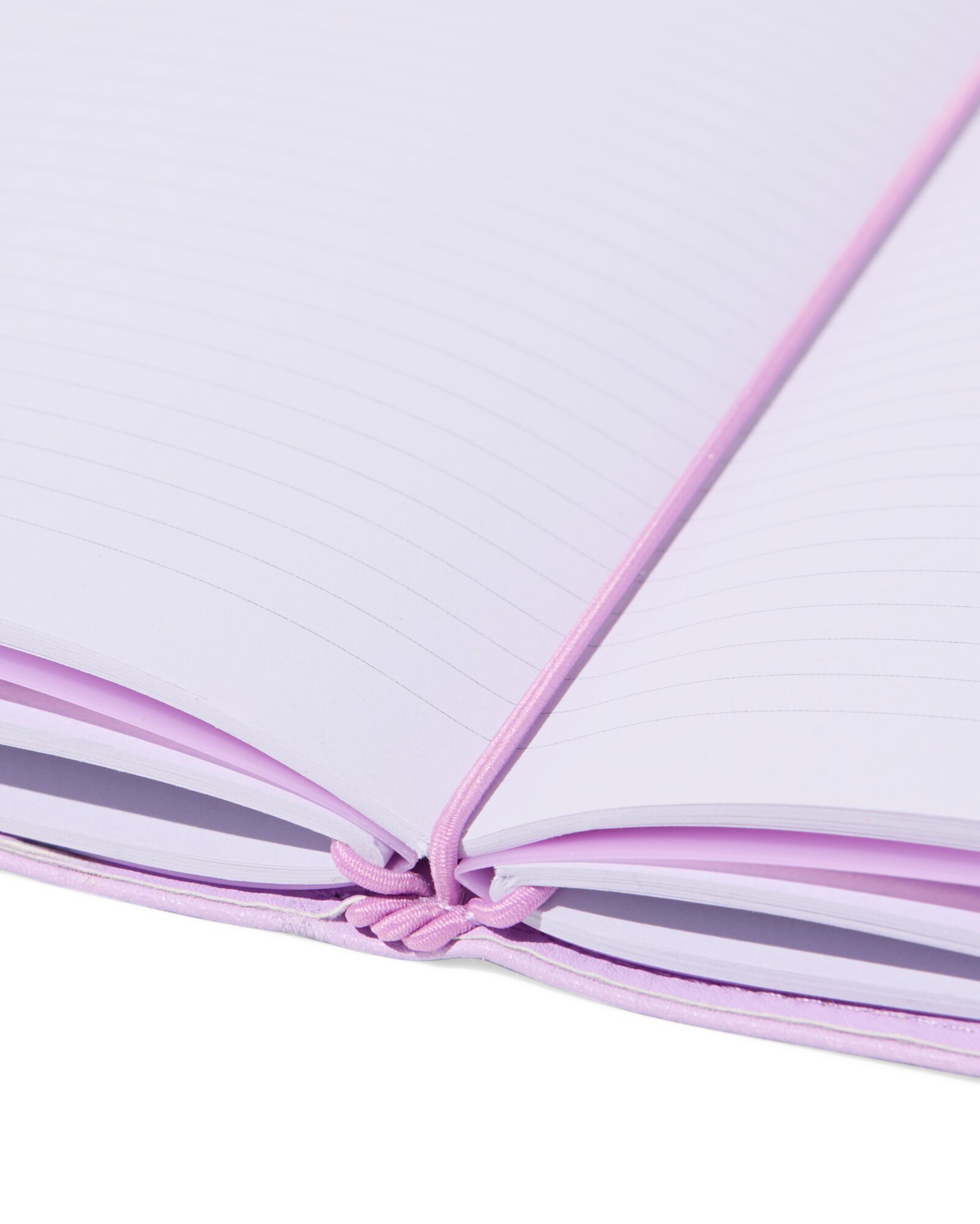navulbaar notitieboek A5 gevuld met lijntjes lila - 14170092 - HEMA