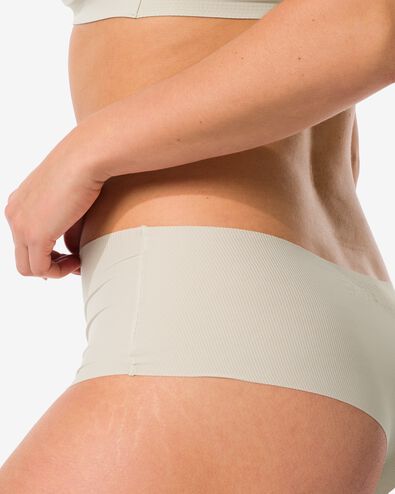 string femme taille haute microfibre c&ocirc;tel&eacute; confort ultime blanc cass&eacute; blanc cass&eacute; - 19640615OFFWHITE - HEMA