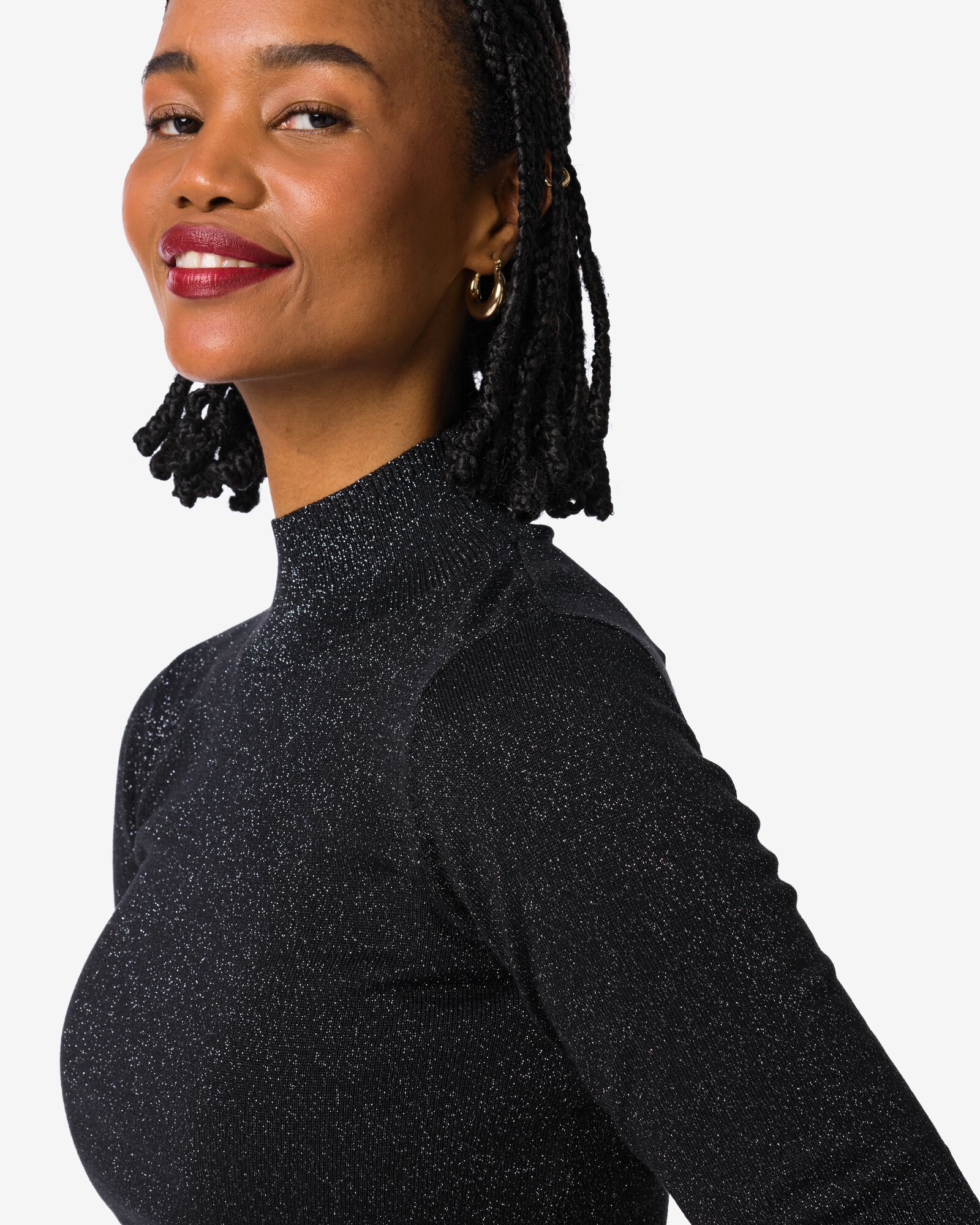 pull femme Lily avec paillettes noir noir - 1000029461 - HEMA