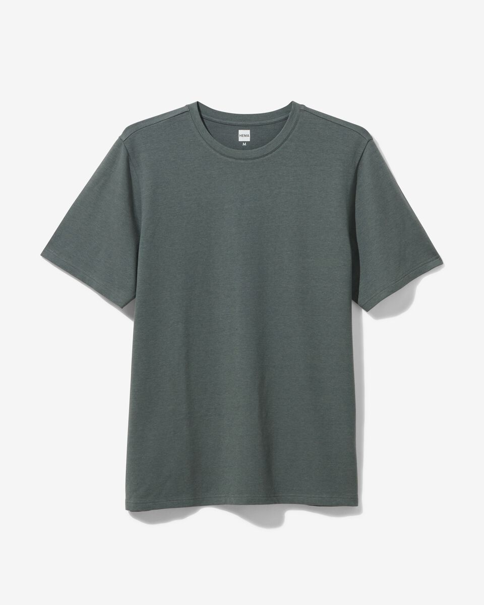 t-shirt lounge homme avec bambou vert vert - 1000030663 - HEMA