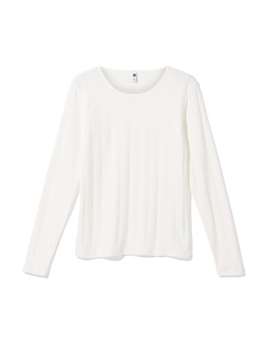 dames T-shirt Colette ajour wit wit - 36207480WHITE - HEMA