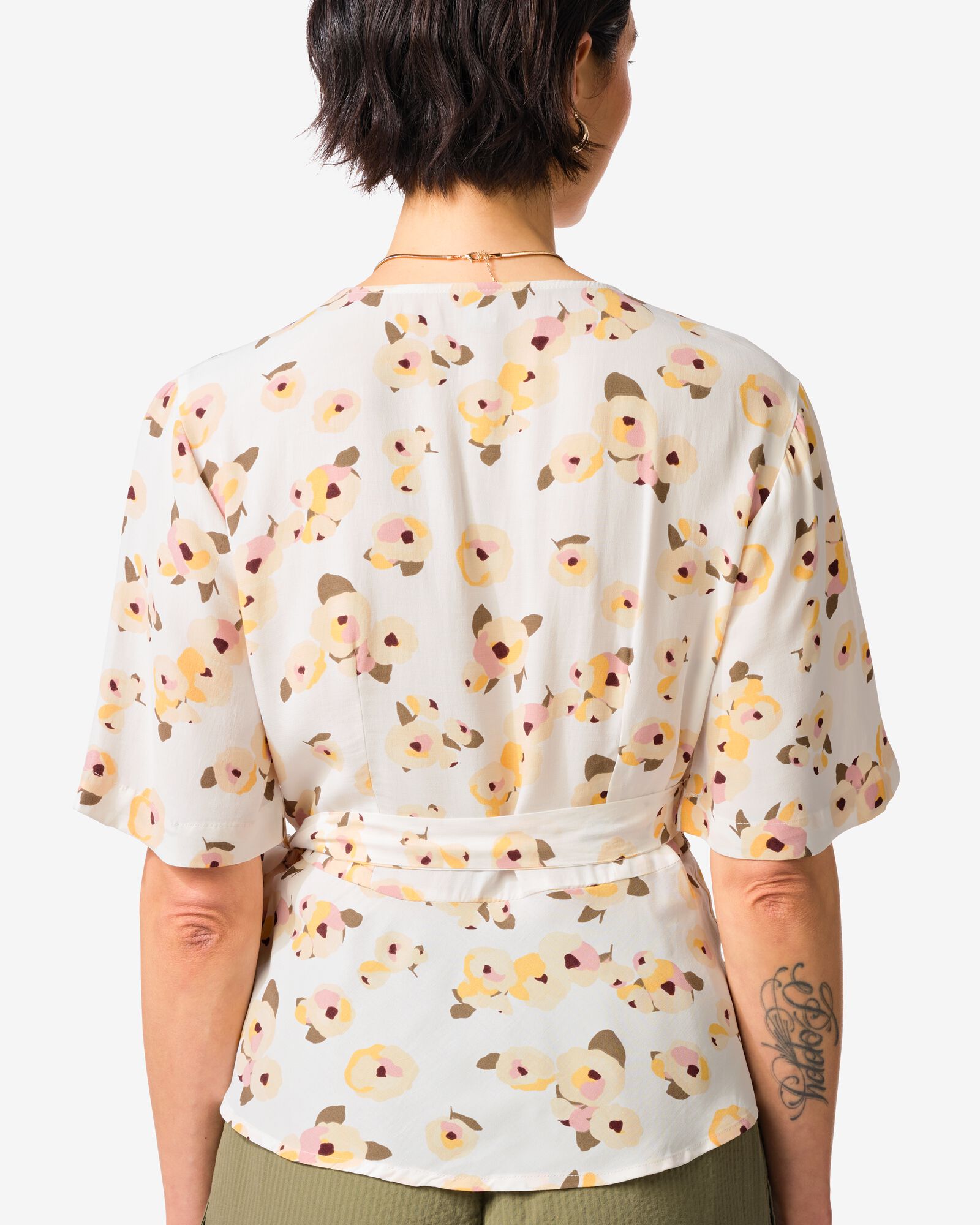 damestop Delilah bloemen wit wit - 36210180WHITE - HEMA