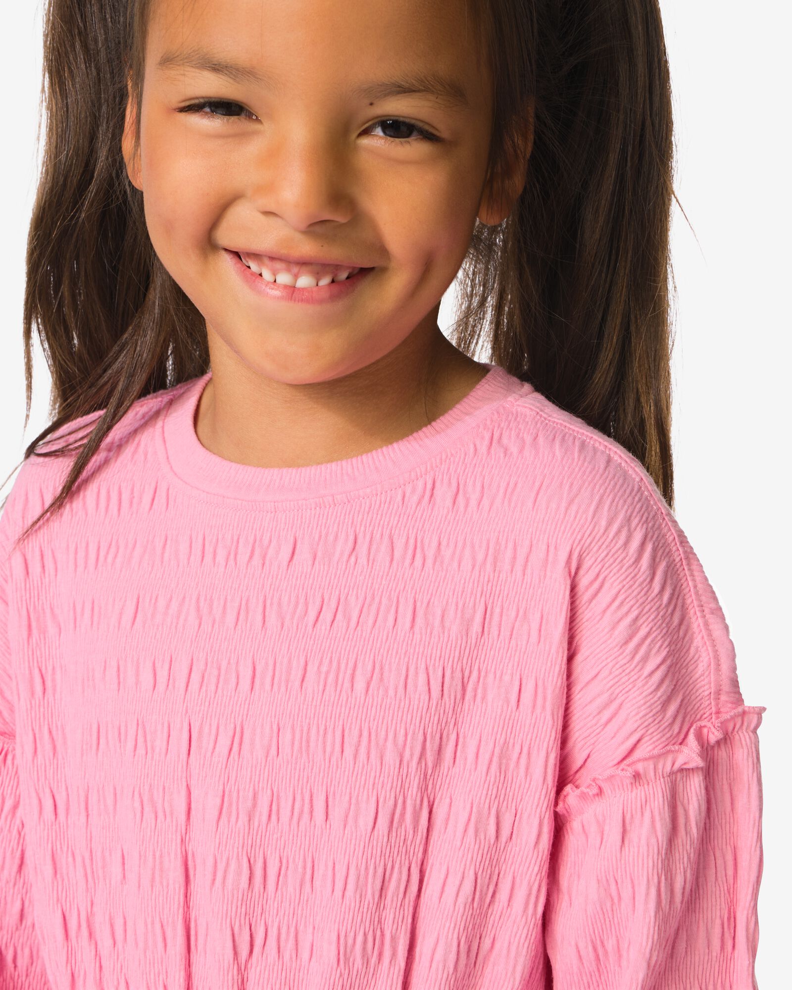 Kinderkleid in A-Linie, gerippt rosa - 30828703PINK - HEMA
