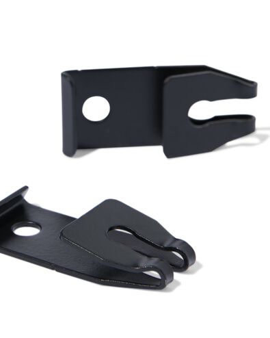 Supports de plafond pour rail en U noir - 5 pi&egrave;ces - 7502018 - HEMA