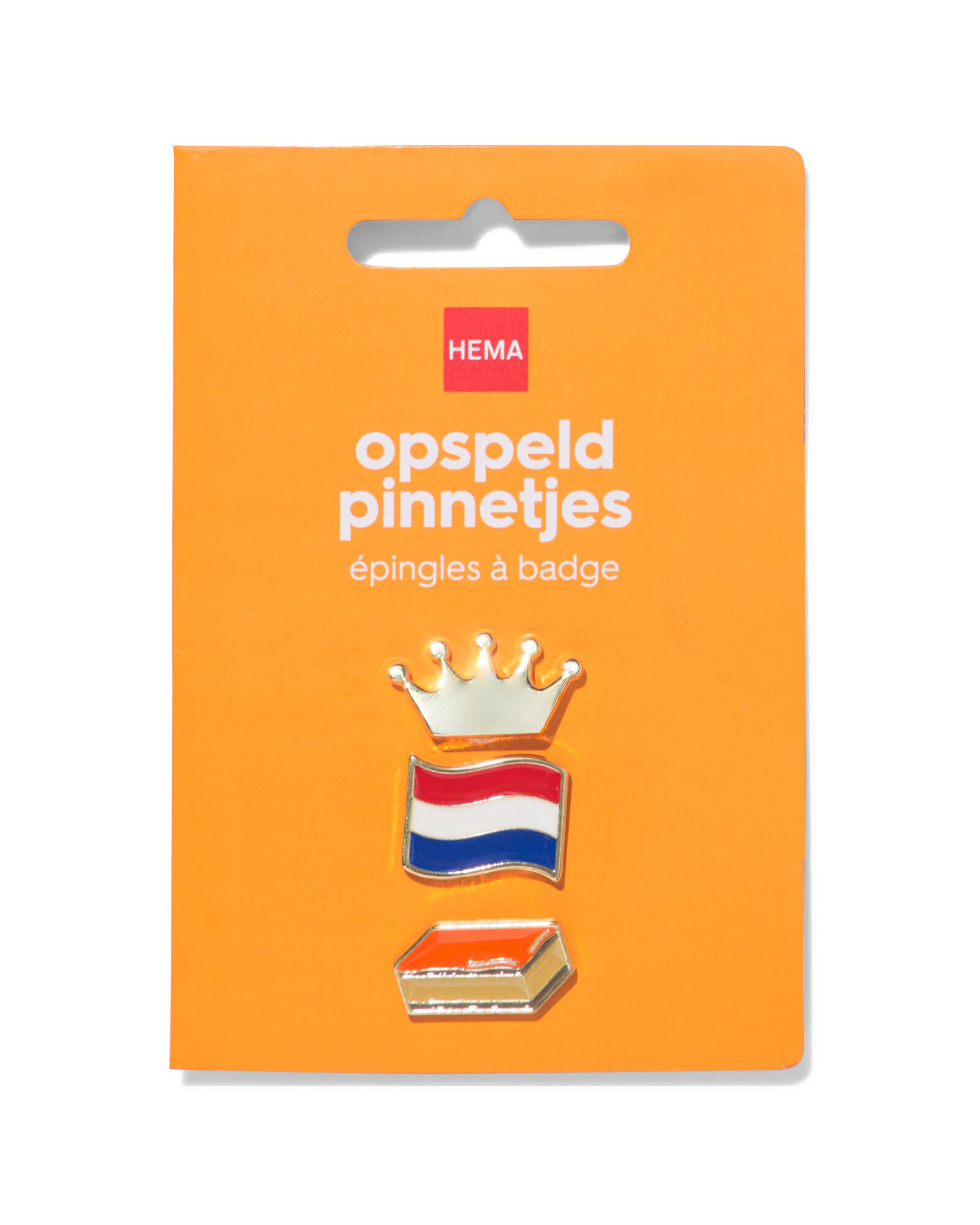 pins kroon vlag tompouce - 3 stuks - 60800366 - HEMA