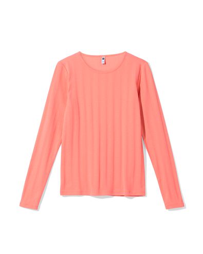 dames T-shirt Colette ajour roze roze - 36207540PINK - HEMA