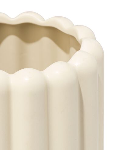 vase 28cm c&eacute;ramique nervur&eacute; blanc - 13325104 - HEMA