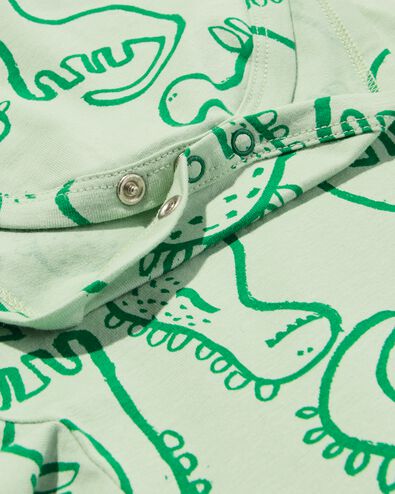 body katoen met stretch dino groen - 33387240GREEN - HEMA