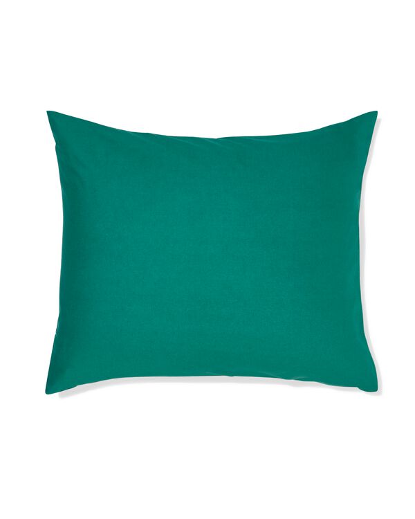 taie d'oreiller 60x70cm coton doux vert fonc&eacute; - 5130025 - HEMA