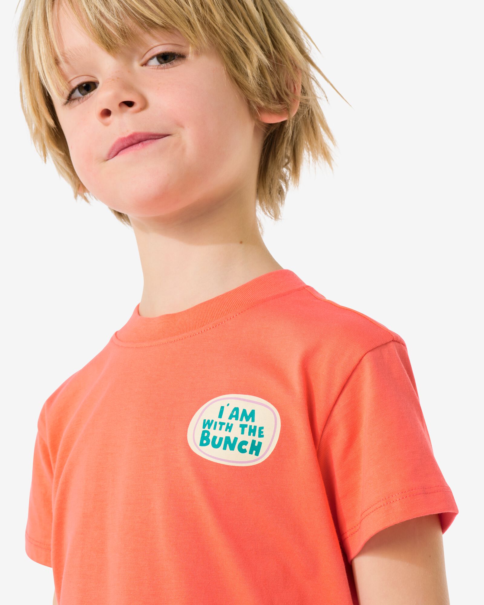 Kinder-T-Shirt, Fr&uuml;chte korallfarben 110/116 - 30716645 - HEMA