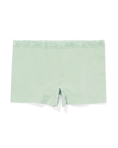 Nahtlose Damen-Boxershorts mit Spitze hellgr&uuml;n - 19620802LIGHTGREEN - HEMA