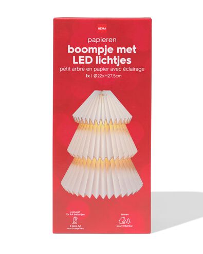 led honeycomb kerstboom 22x27.5x22cm wit - 25500130 - HEMA