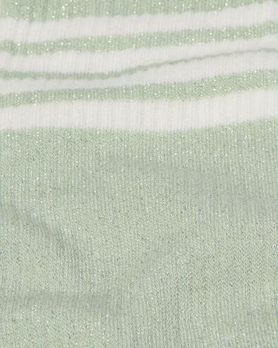 2 paires de chaussettes femme avec du coton et des paillettes vert menthe 39/42 - 4211017 - HEMA