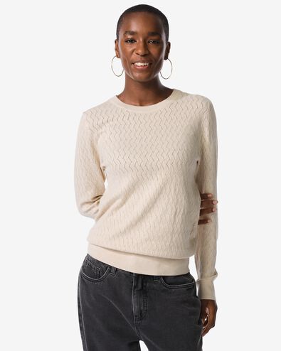 pull structur&eacute; femme sable - 36202940SAND - HEMA