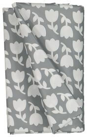 Tischtuch, 140 x 240 cm, Polyester – Tulpen, grau/weiß - 5390006 - HEMA