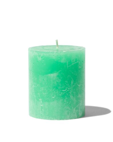rustieke kaarsen groen 7 x 8 - 13502987 - HEMA