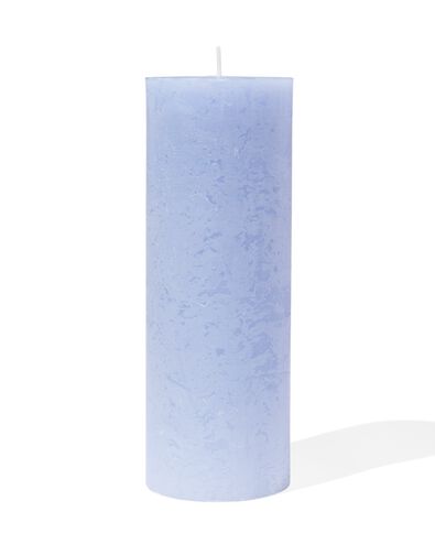 bougie rustique &Oslash;7x19 cm bleu clair bleu clair 7 x 19 - 13502918 - HEMA